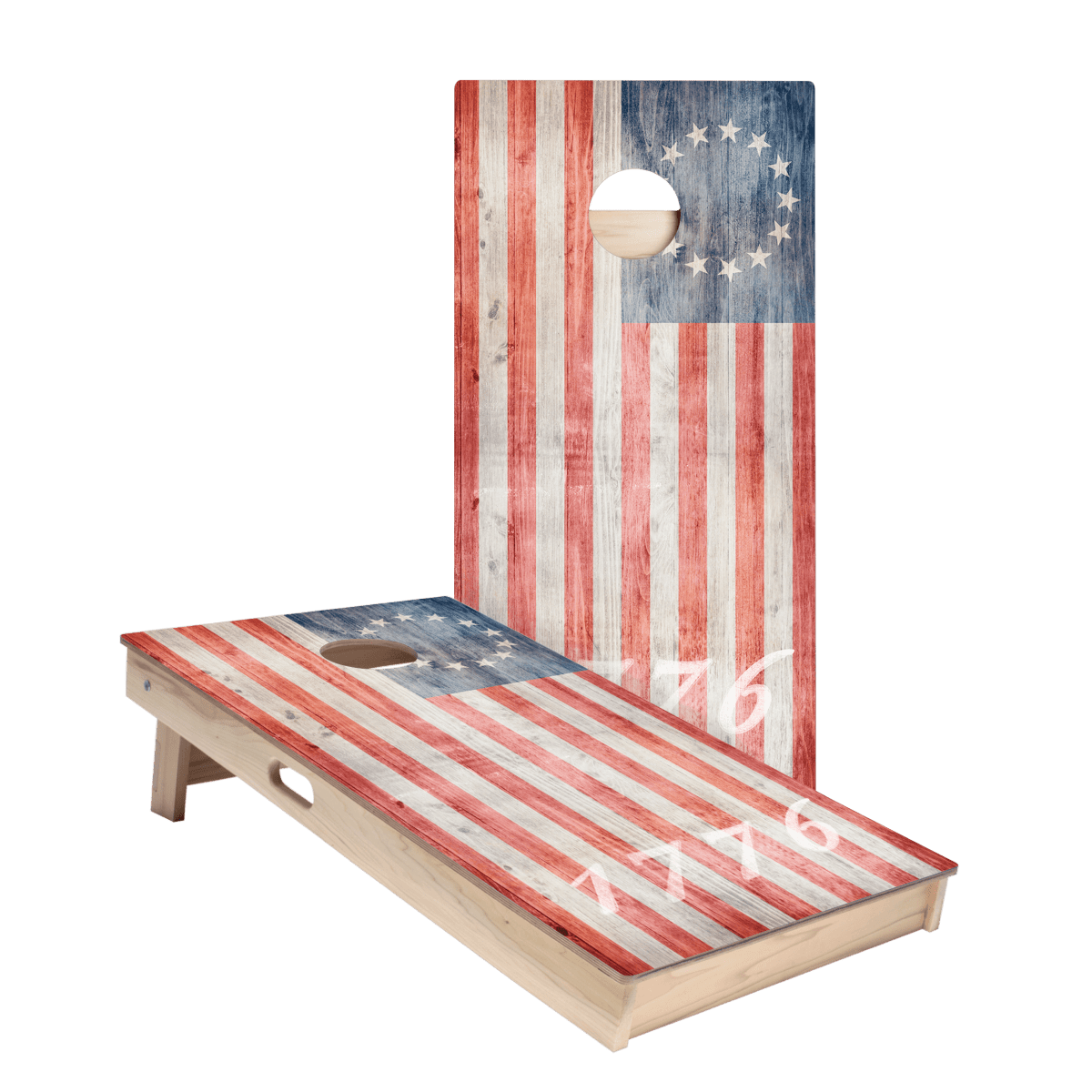 1776 American Flag Star Cornhole Boards - ACA - 000170 | American Cornhole Association