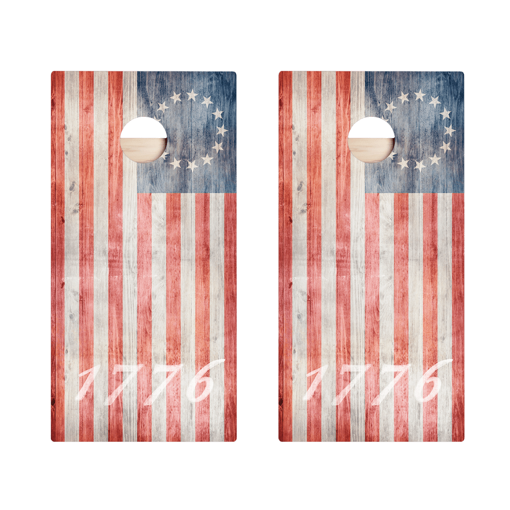 1776 American Flag Star Cornhole Boards - ACA - 000170 | American Cornhole Association