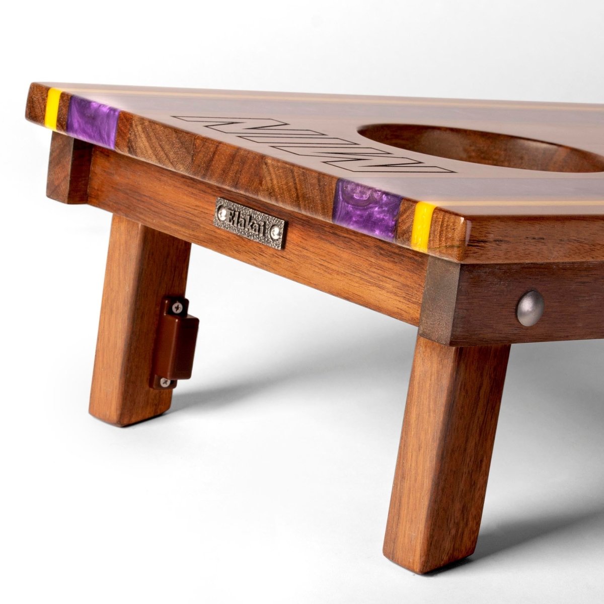 1ft x 2ft Gameday Teams Epoxy Resin Wood Compact Travel Cornhole Board Set - Pittsburgh EGCH12R-17-WB | American Cornhole Association