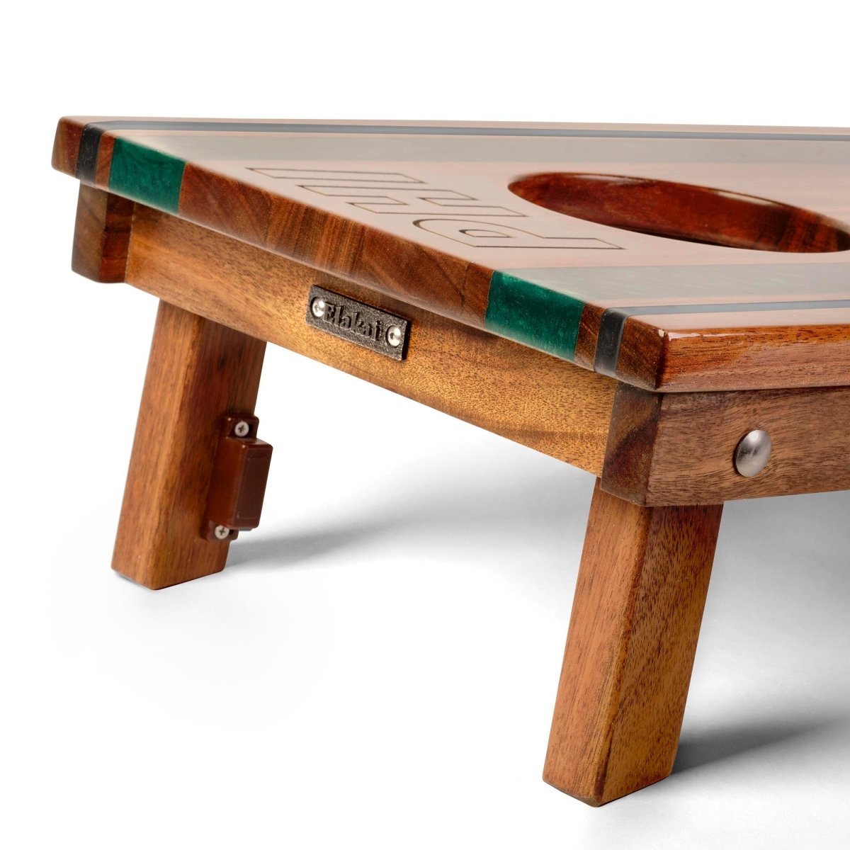 1ft x 2ft Gameday Teams Epoxy Resin Wood Compact Travel Cornhole Board Set - Pittsburgh EGCH12R-17-WB | American Cornhole Association