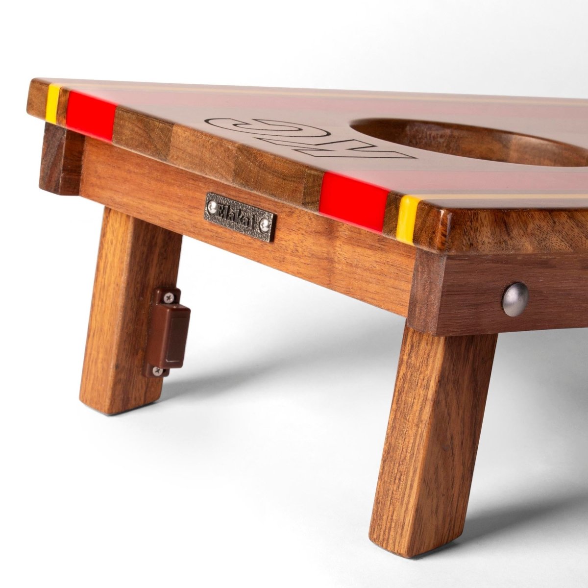 1ft x 2ft Gameday Teams Epoxy Resin Wood Compact Travel Cornhole Board Set - Pittsburgh EGCH12R-17-WB | American Cornhole Association