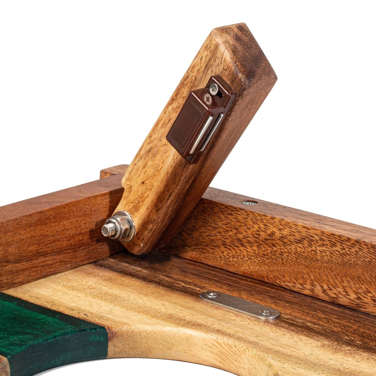 1ft x 2ft Resin & Wood Travel Cornhole Set | Live Edge River Collection - Bronze EGCH12RLE-12-WB | American Cornhole Association