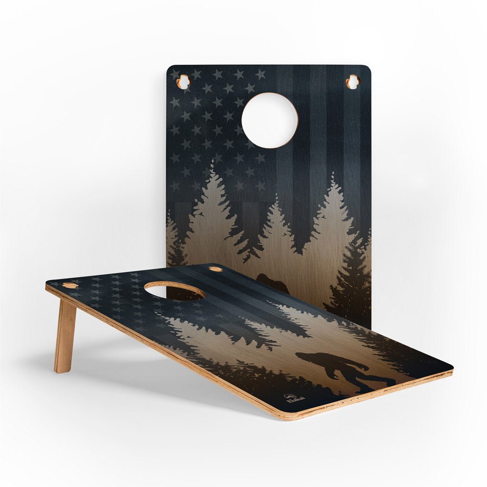 22in x 31in American Sasquatch 1 - Hole Weekender Travel Cornhole Boards, - American Cornhole Association