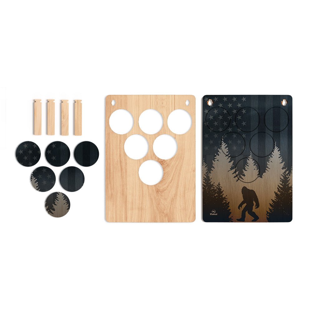 22in x 31in American Sasquatch 6 - Hole Weekender Travel Cornhole Boards, - American Cornhole Association