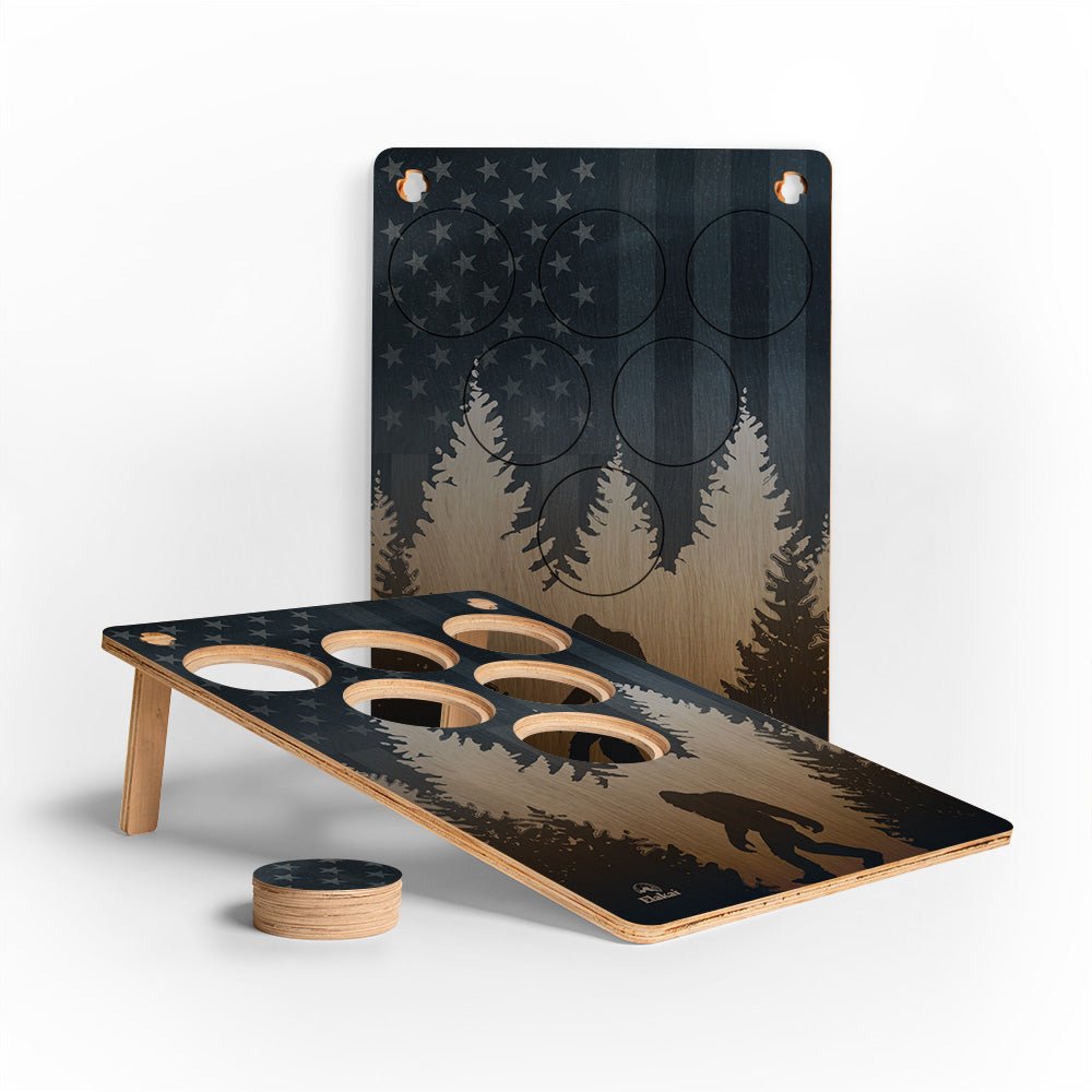 22in x 31in American Sasquatch 6 - Hole Weekender Travel Cornhole Boards, - American Cornhole Association