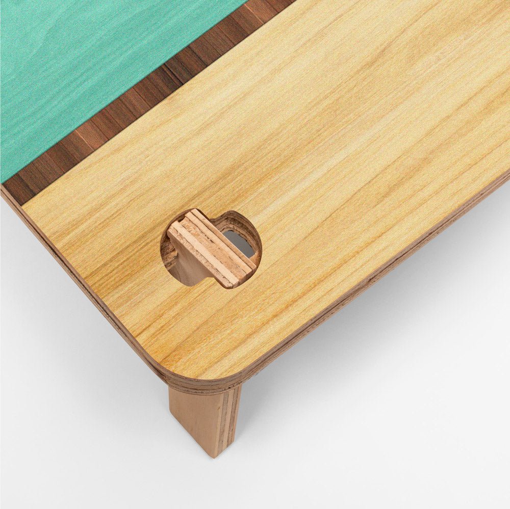 22in x 31in Retro Surf 1 - Hole Weekender Travel Cornhole Boards, - American Cornhole Association