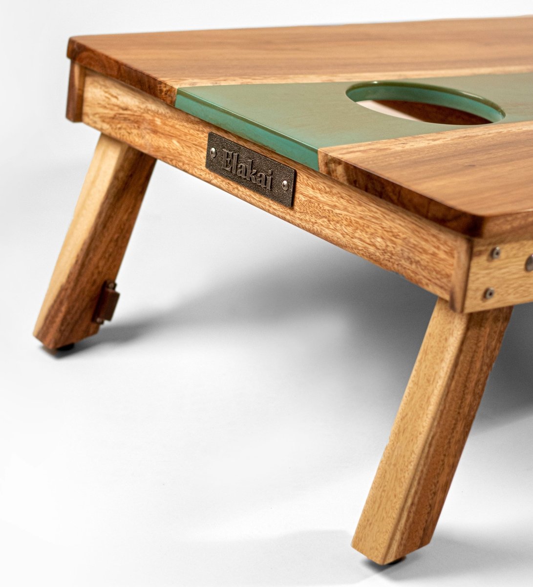 2ft x 4ft Resin & Wood Classic Cornhole Set | Live Edge River Collection - Teal and Orange EGCH24RLE-09 | American Cornhole Association