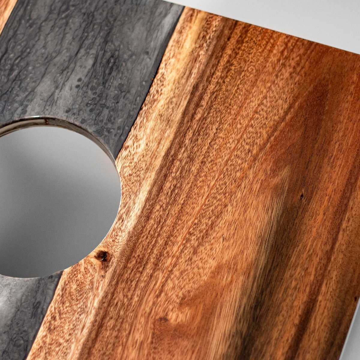 2x4 One of a Kind Gray Stone Epoxy Resin Live - Edge Wood Cornhole Boards, - American Cornhole Association