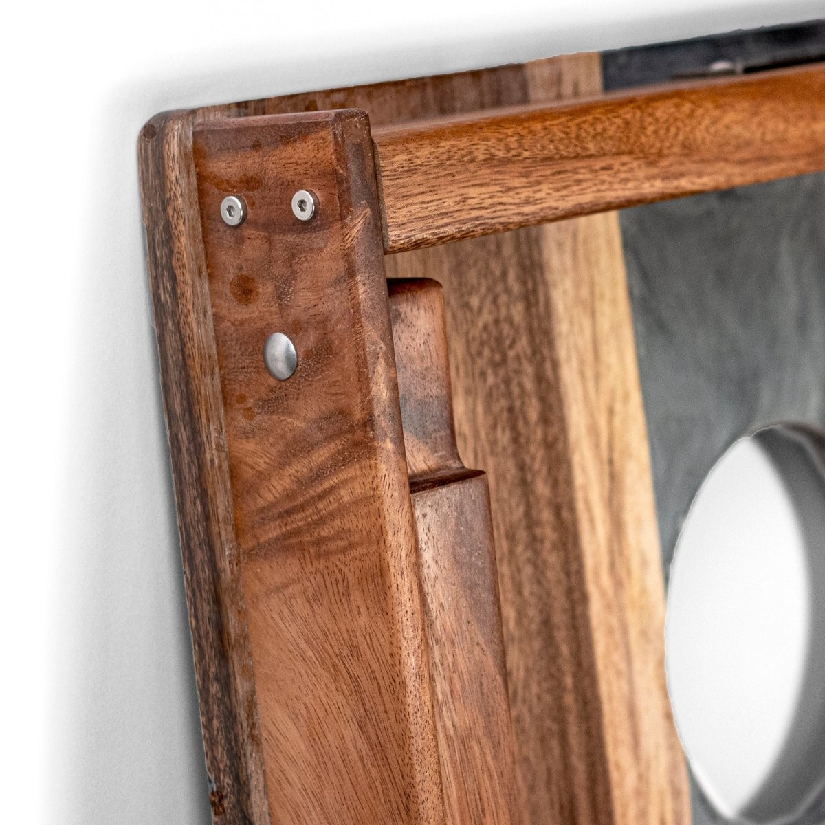 2x4 One of a Kind Gray Stone Epoxy Resin Live - Edge Wood Cornhole Boards, - American Cornhole Association
