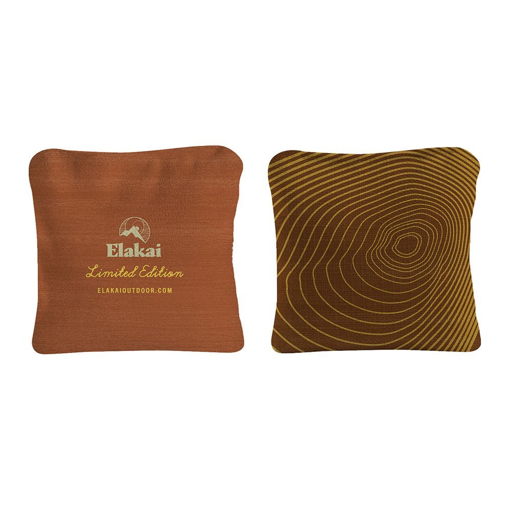 6 - in Dual - Sided Cornhole Bags | Tree Rings Collection - Rust EGCB66TS-14 | American Cornhole Association