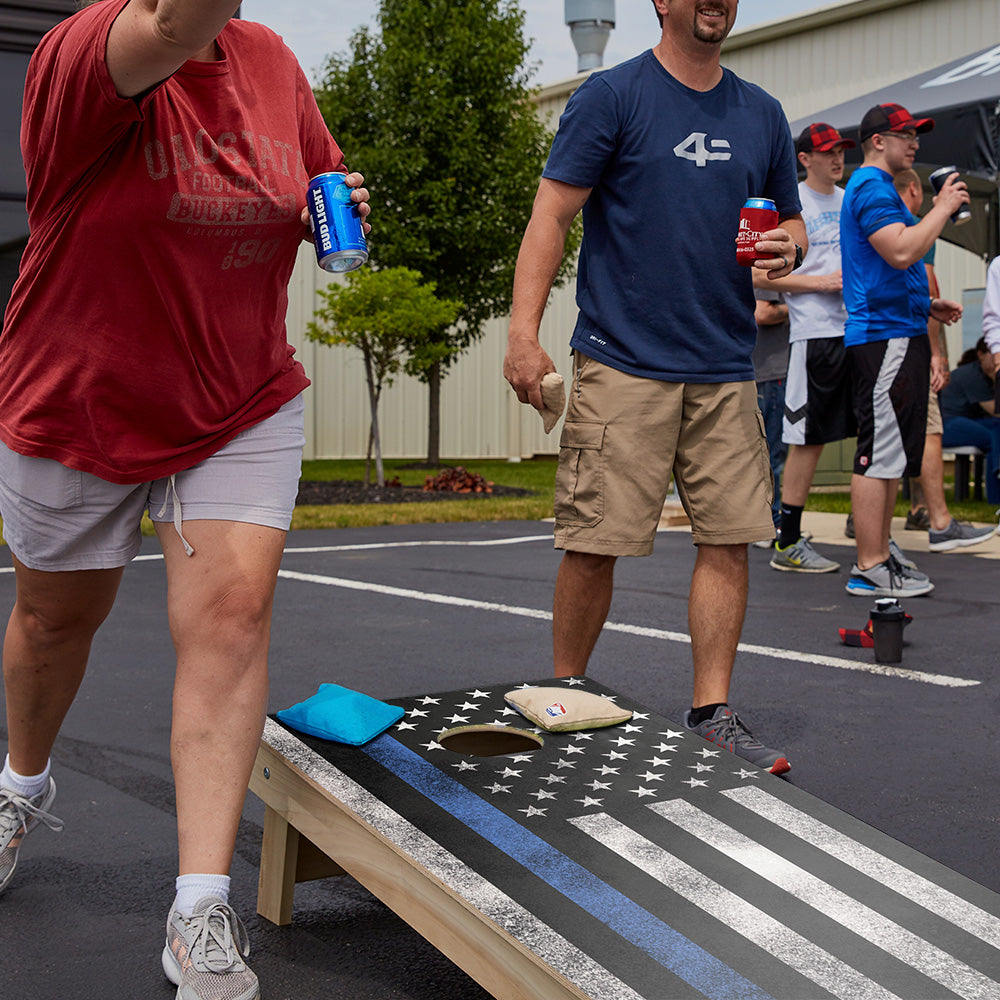 Thin Blue Line Star Cornhole Boards