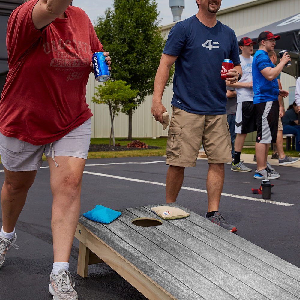Dark Large Panel Wood Star Cornhole Boards