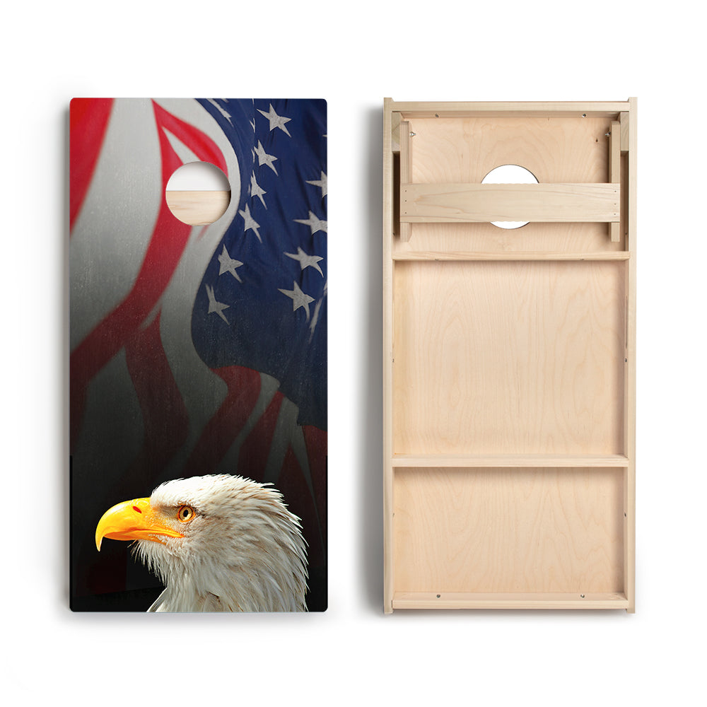 Cloth American Flag With Eagle Star Cornhole Boards