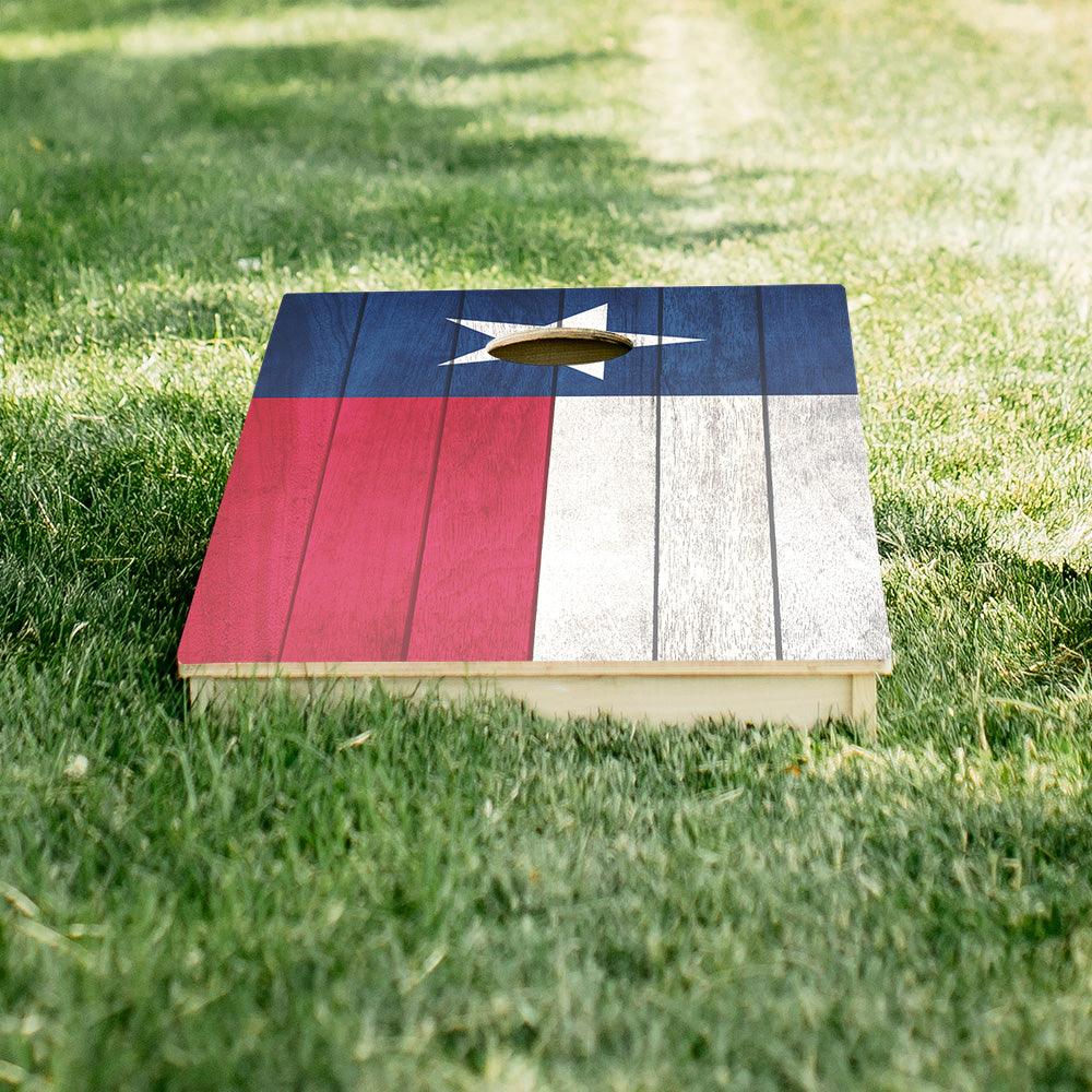 Texas Flag Star Cornhole Boards