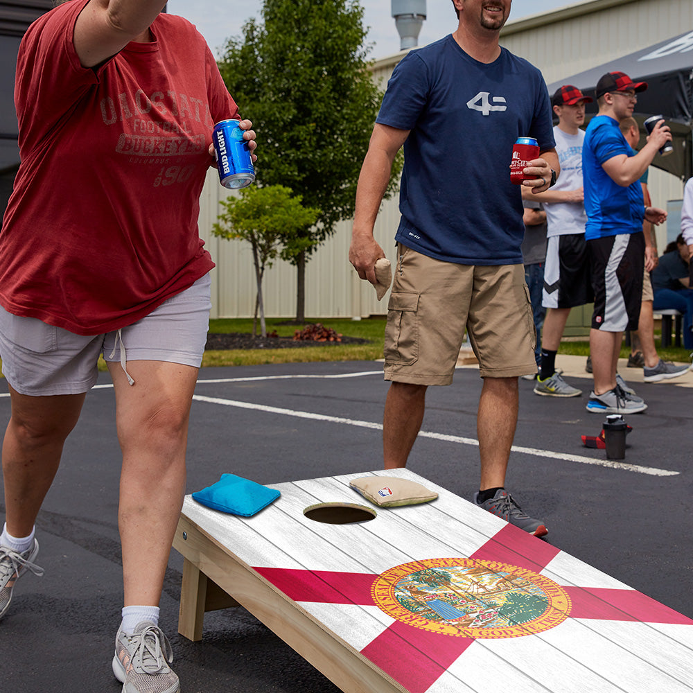 Florida Flag Star Cornhole Boards