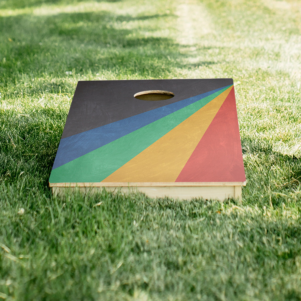 Angled Stripes Star Cornhole Boards