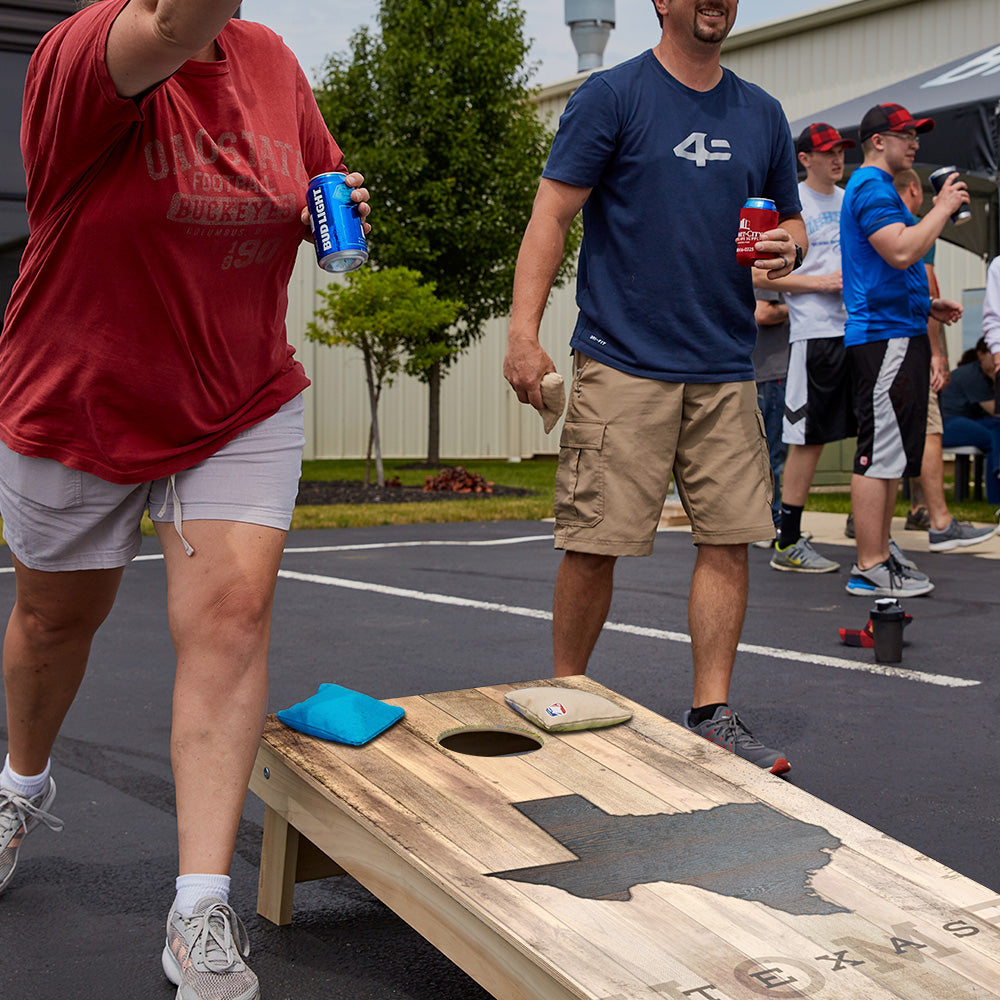 Home State Rustic Wood Texas Star Cornhole Boards