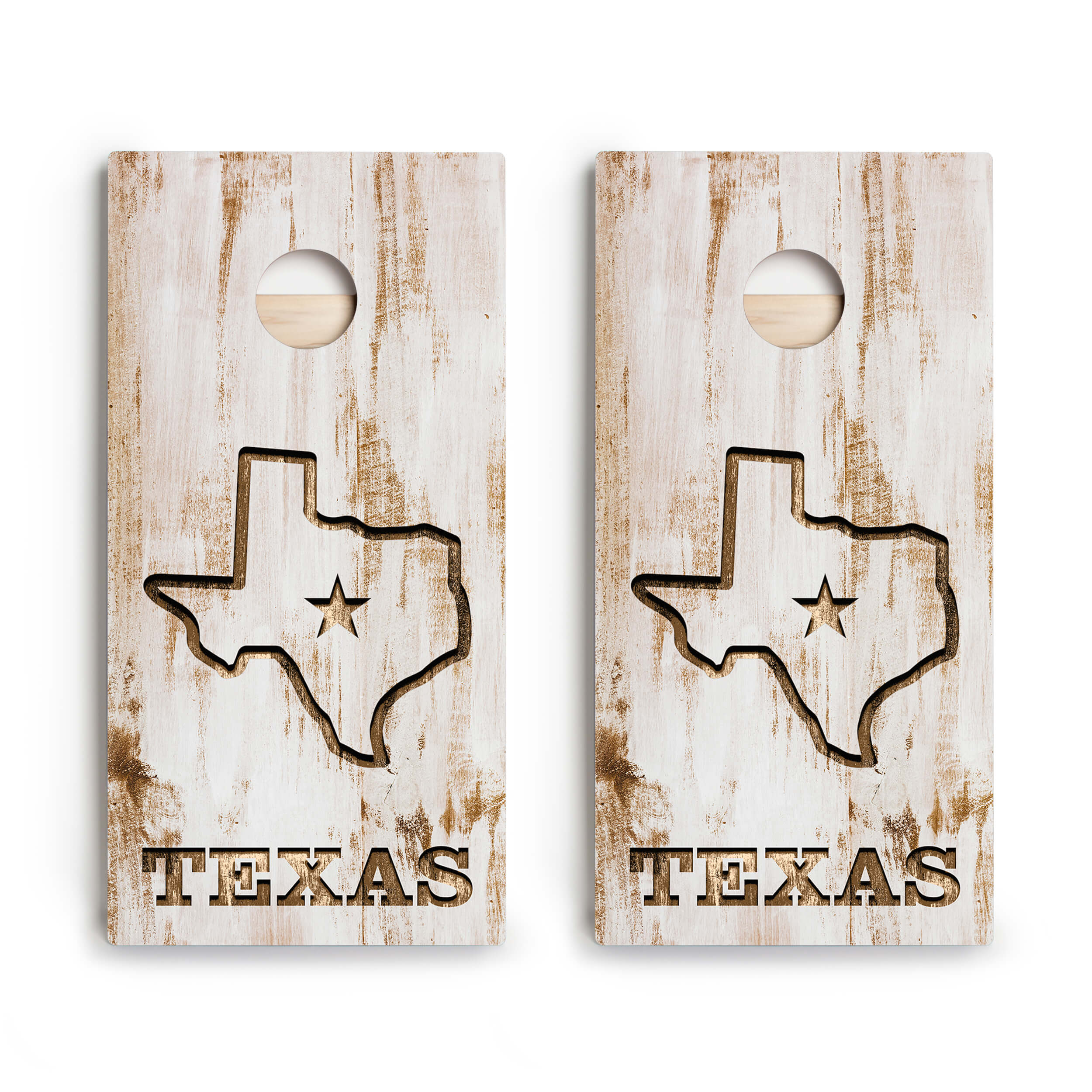 Hometown Of Texas Star Cornhole Boards