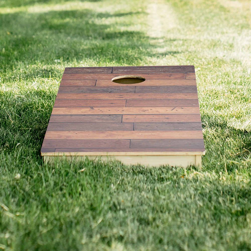 Horizontal Rustic Wood Star Cornhole Boards