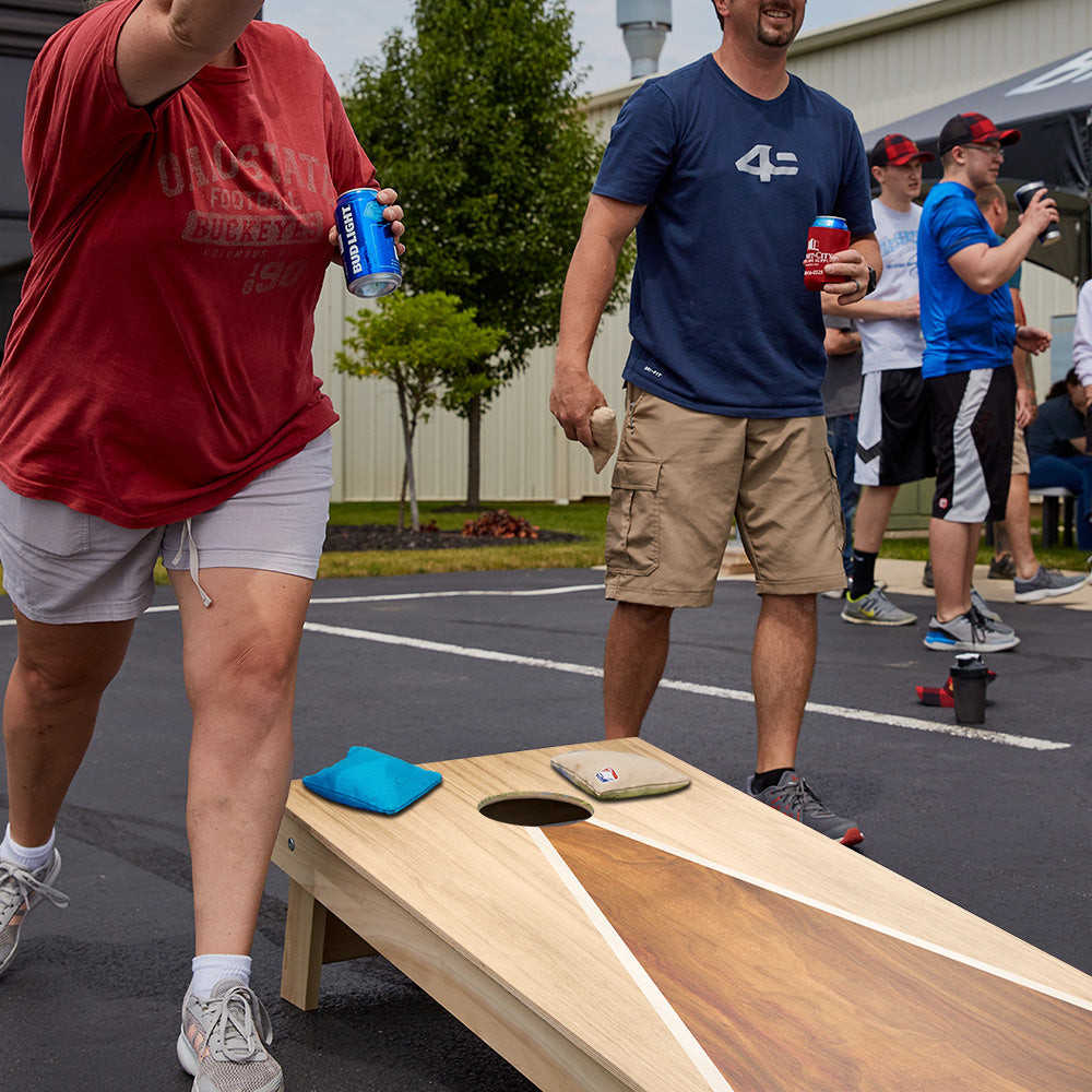 Classic Triangle - Mixed Wood Star Cornhole Boards