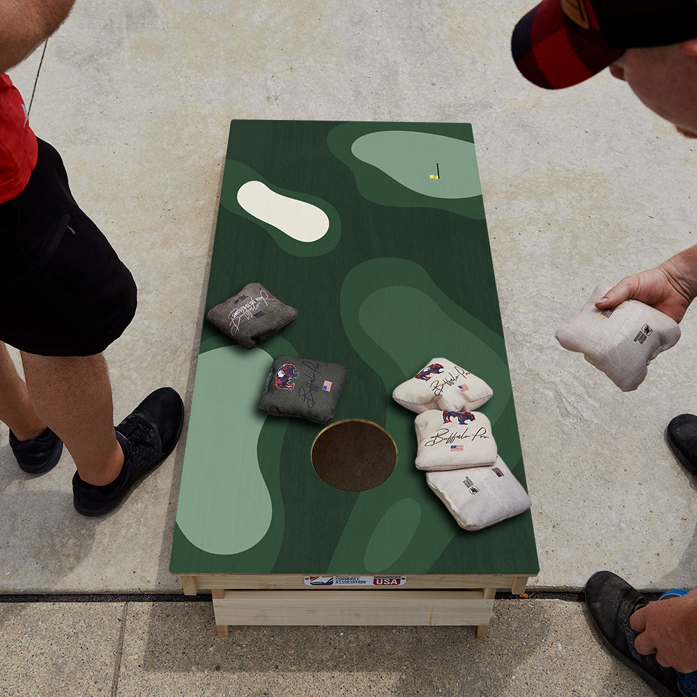 Green Golf Course Star Cornhole Boards