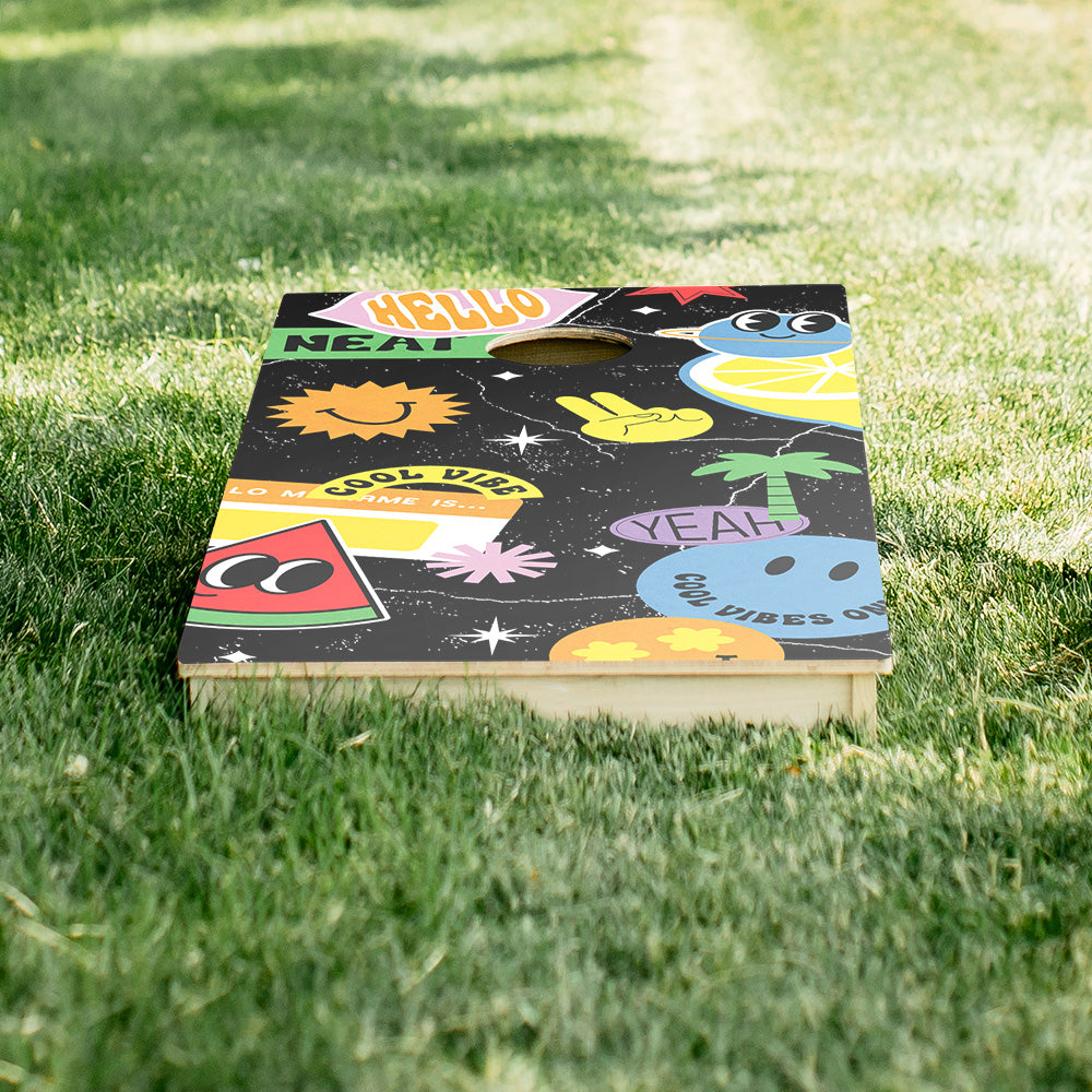Retro Stickers Star Cornhole Boards