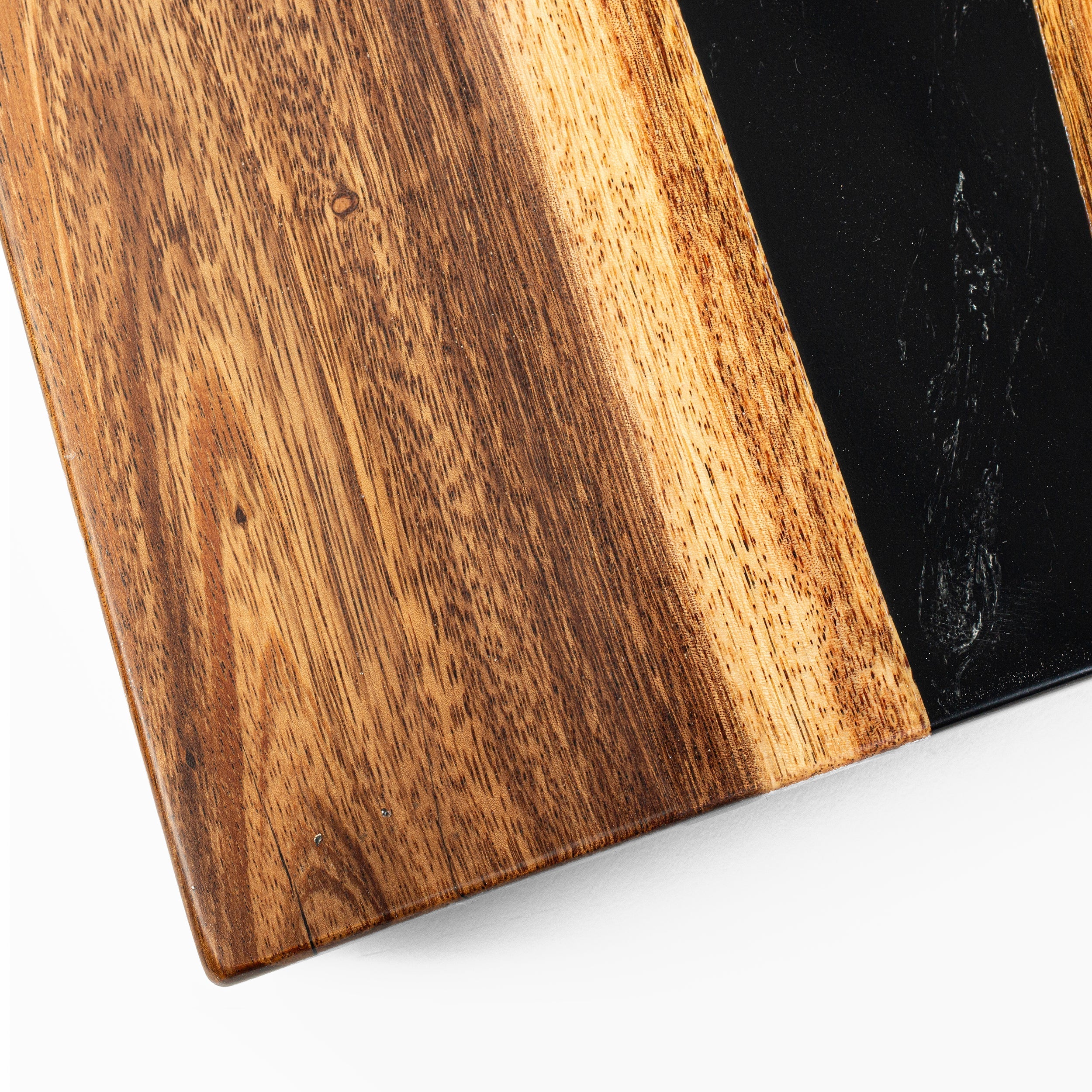1ft x 2ft Resin & Wood Travel Cornhole Set | Live Edge River Collection