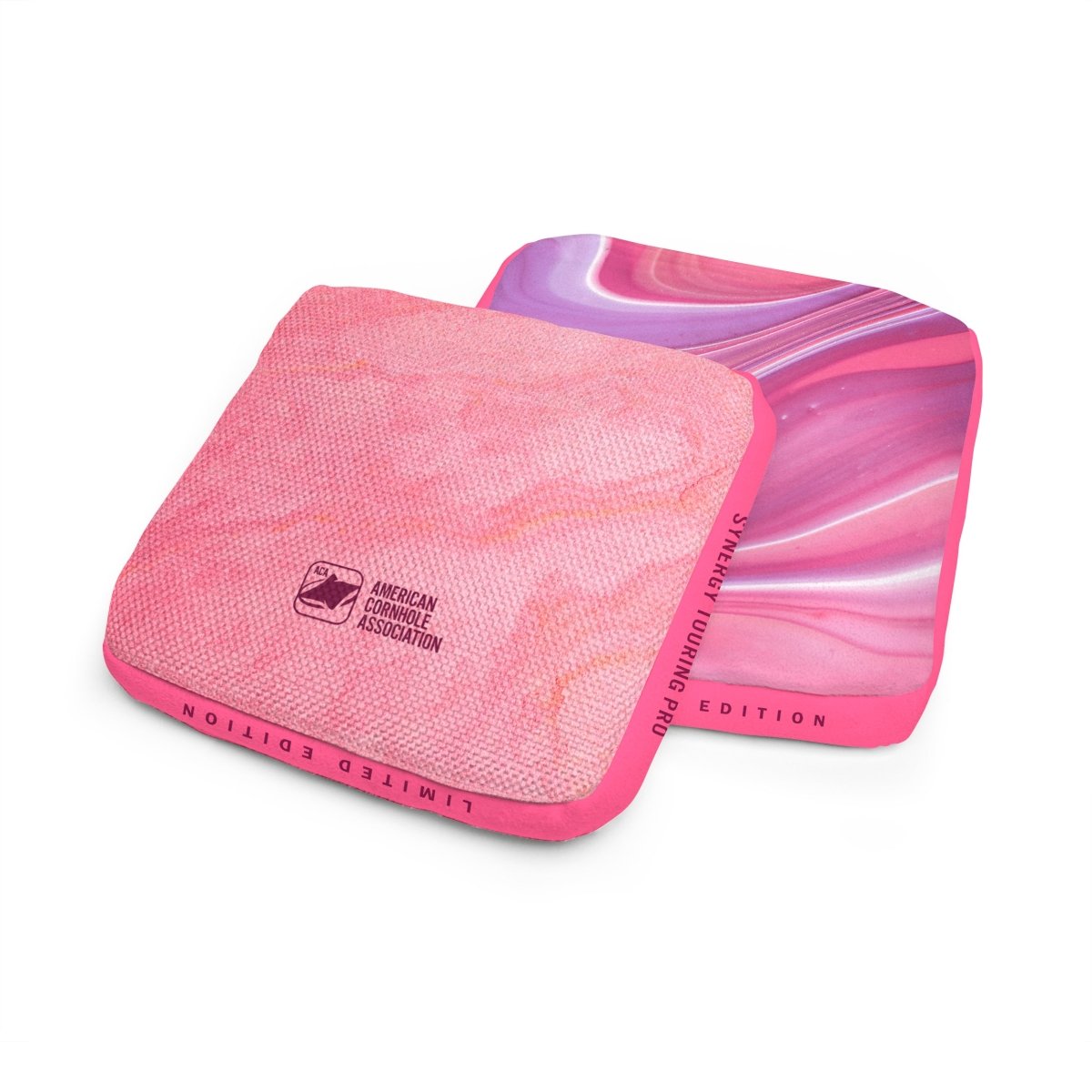 Abstract Swirl Pink Limited Edition Synergy Edge Cornhole Bags | 10.24 Drop - American Cornhole Association