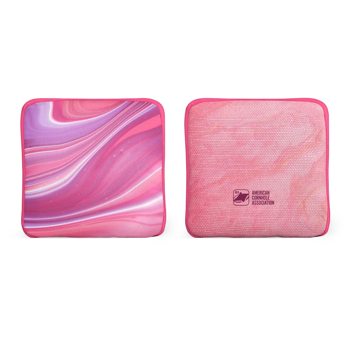 Abstract Swirl Pink Limited Edition Synergy Edge Cornhole Bags | 10.24 Drop - American Cornhole Association