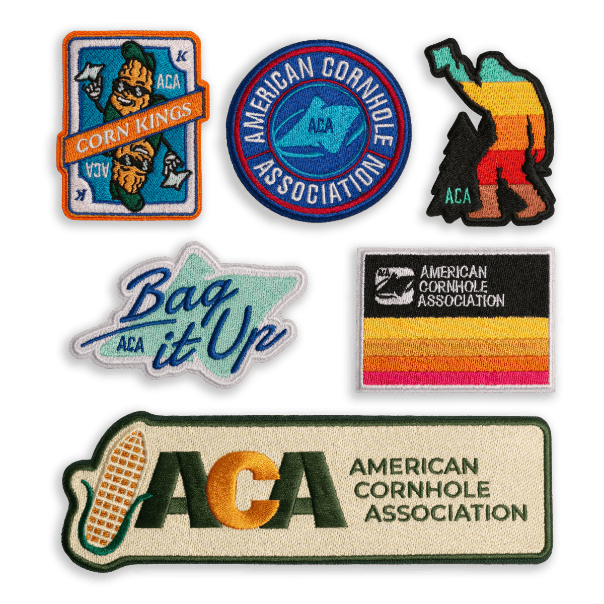 ACA Retro Cornhole Sasquatch Patch, - American Cornhole Association