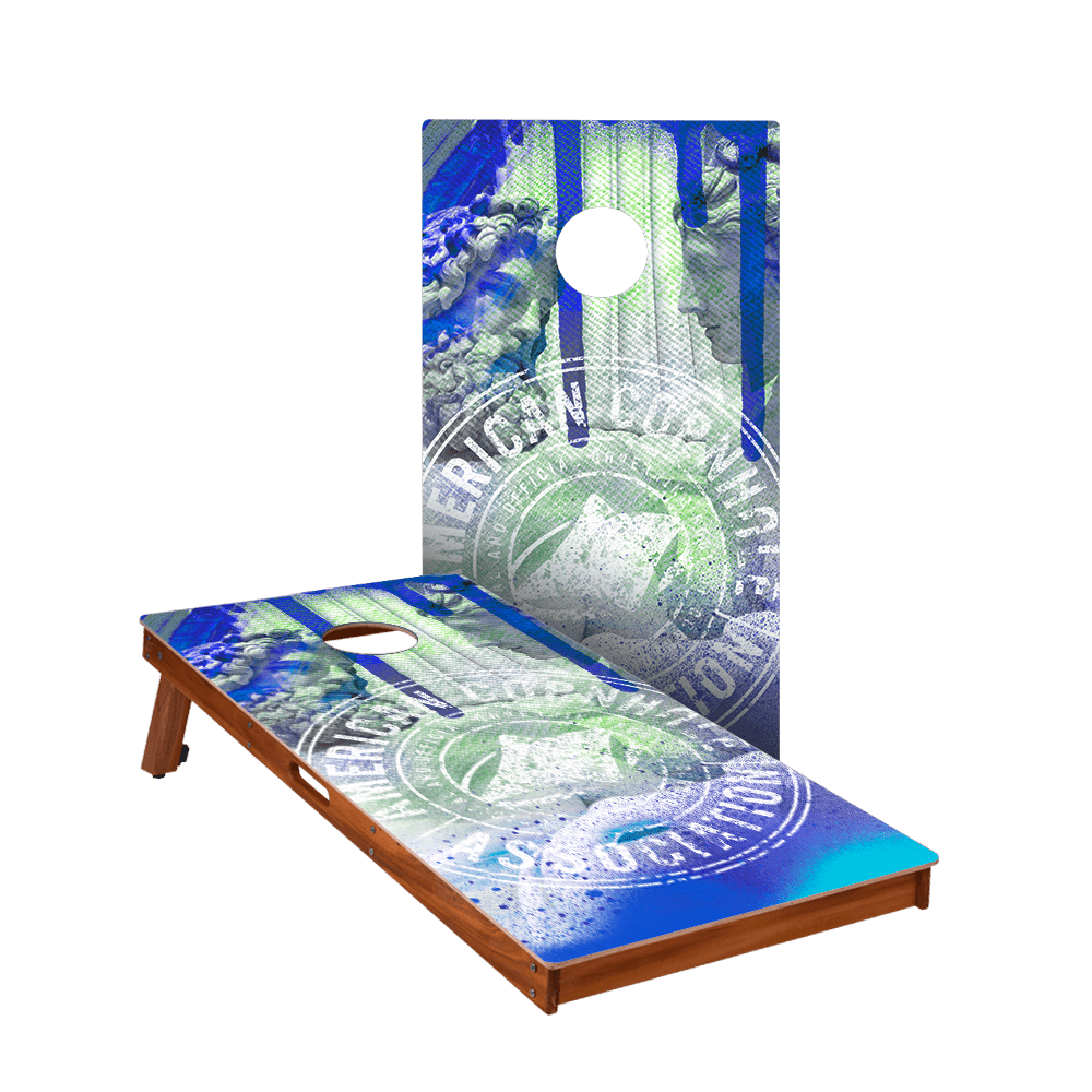 ACA Street Art Tournament Badge Touring Pro Cornhole Boards, - American Cornhole Association