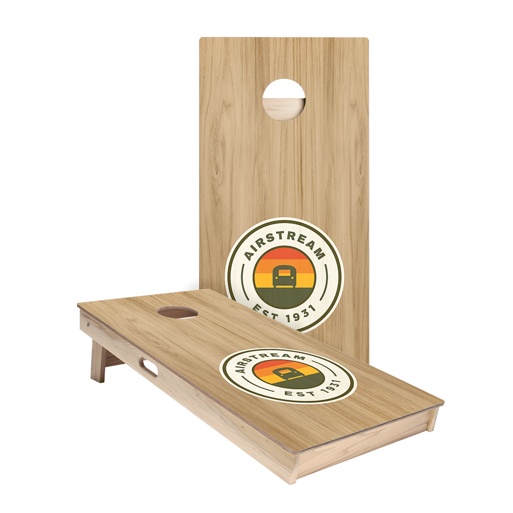 Airstream Retro Badge Cornhole Boards, - American Cornhole Association