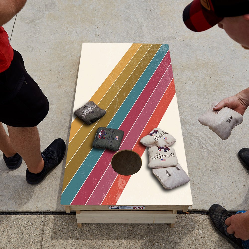 Angled Center Stripes Star Cornhole Boards, - American Cornhole Association