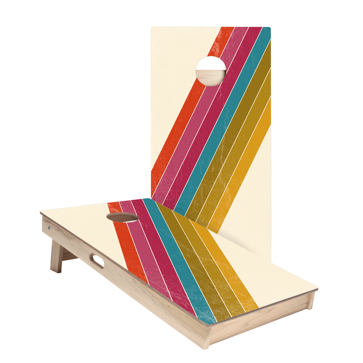 Angled Center Stripes Star Cornhole Boards, - American Cornhole Association