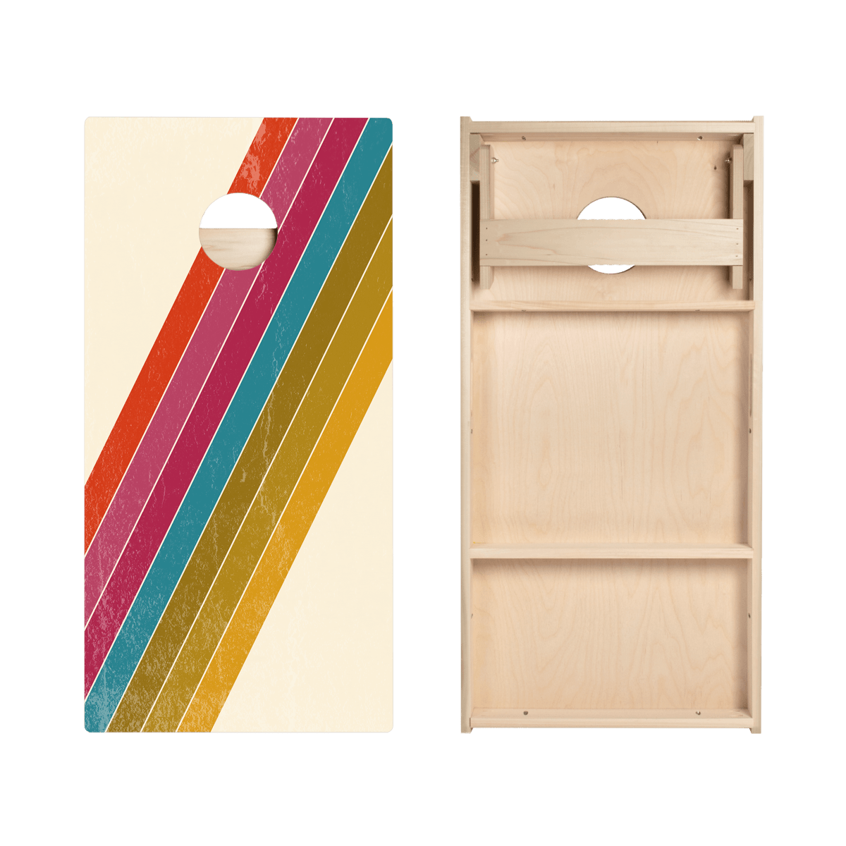 Angled Center Stripes Star Cornhole Boards, - American Cornhole Association