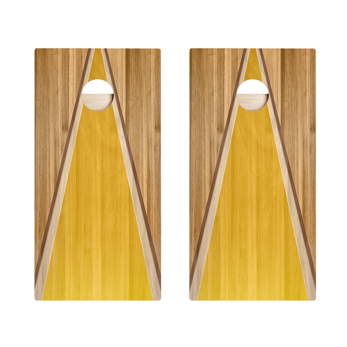 Bamboo Classic Triangle Star Cornhole Boards, - American Cornhole Association
