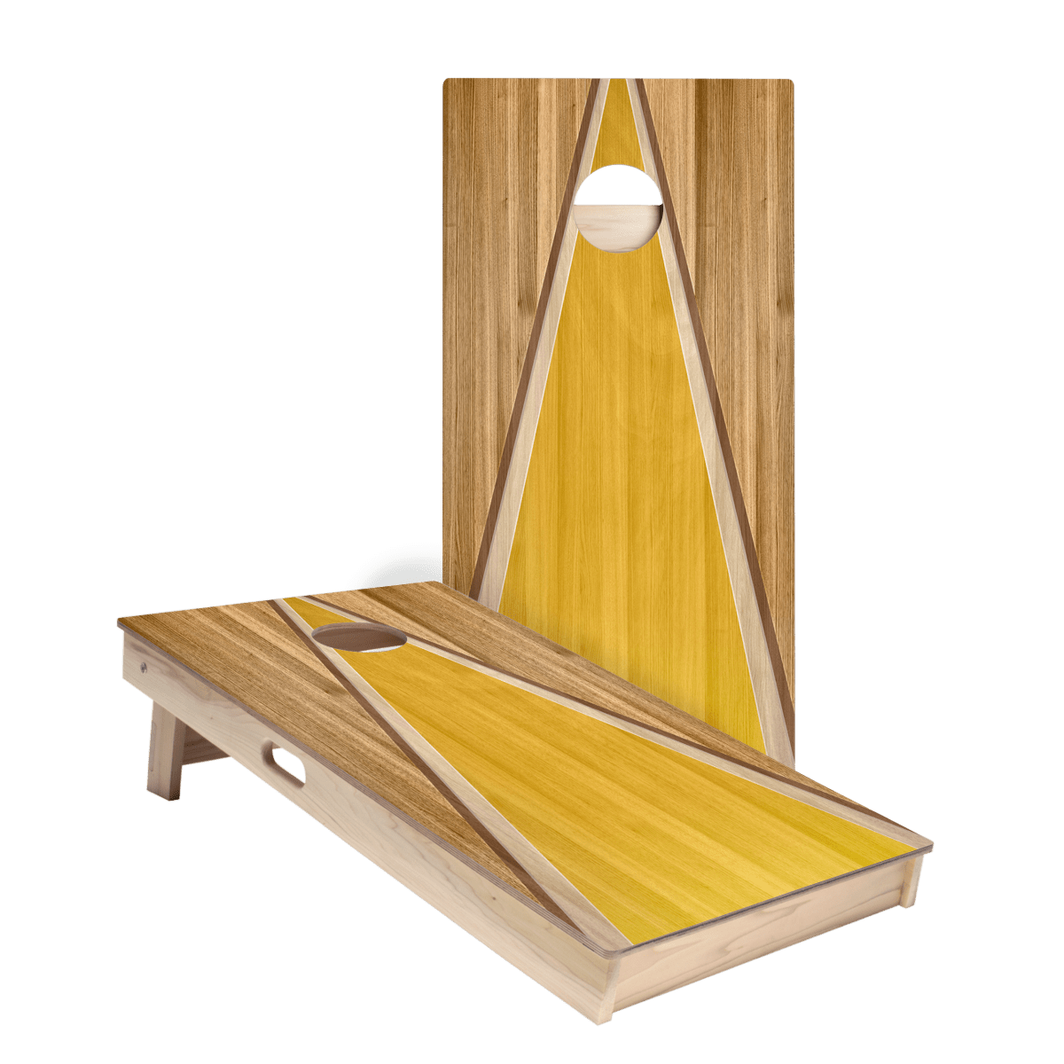 Bamboo Classic Triangle Star Cornhole Boards, - American Cornhole Association