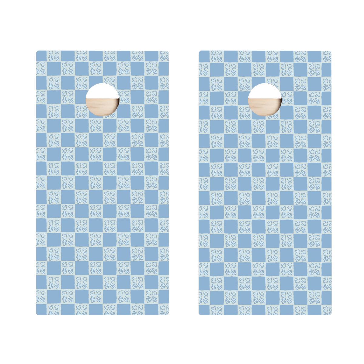 Beachy Blue Grid Star Cornhole Boards, - American Cornhole Association