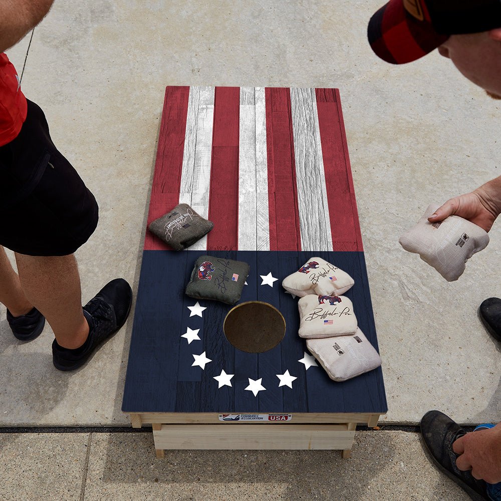 Betsy Ross Flag Star Cornhole Boards, - American Cornhole Association