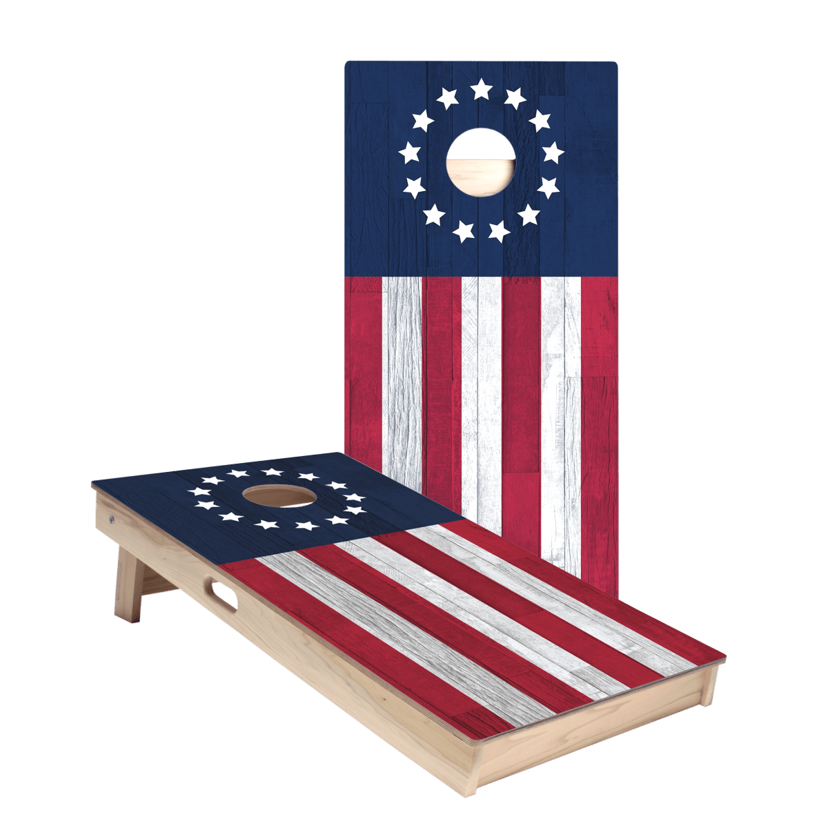 Betsy Ross Flag Star Cornhole Boards, - American Cornhole Association