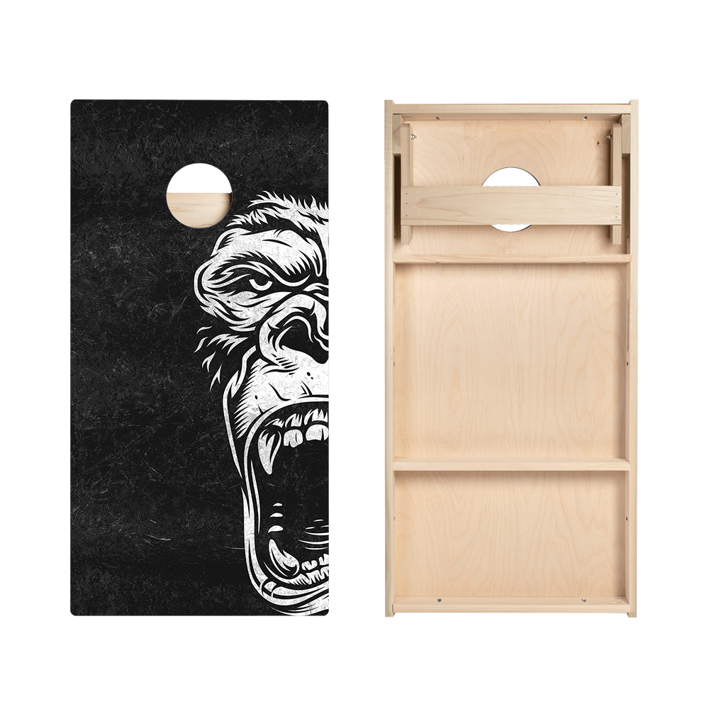 Black And White Gorilla Star Cornhole Boards, - American Cornhole Association