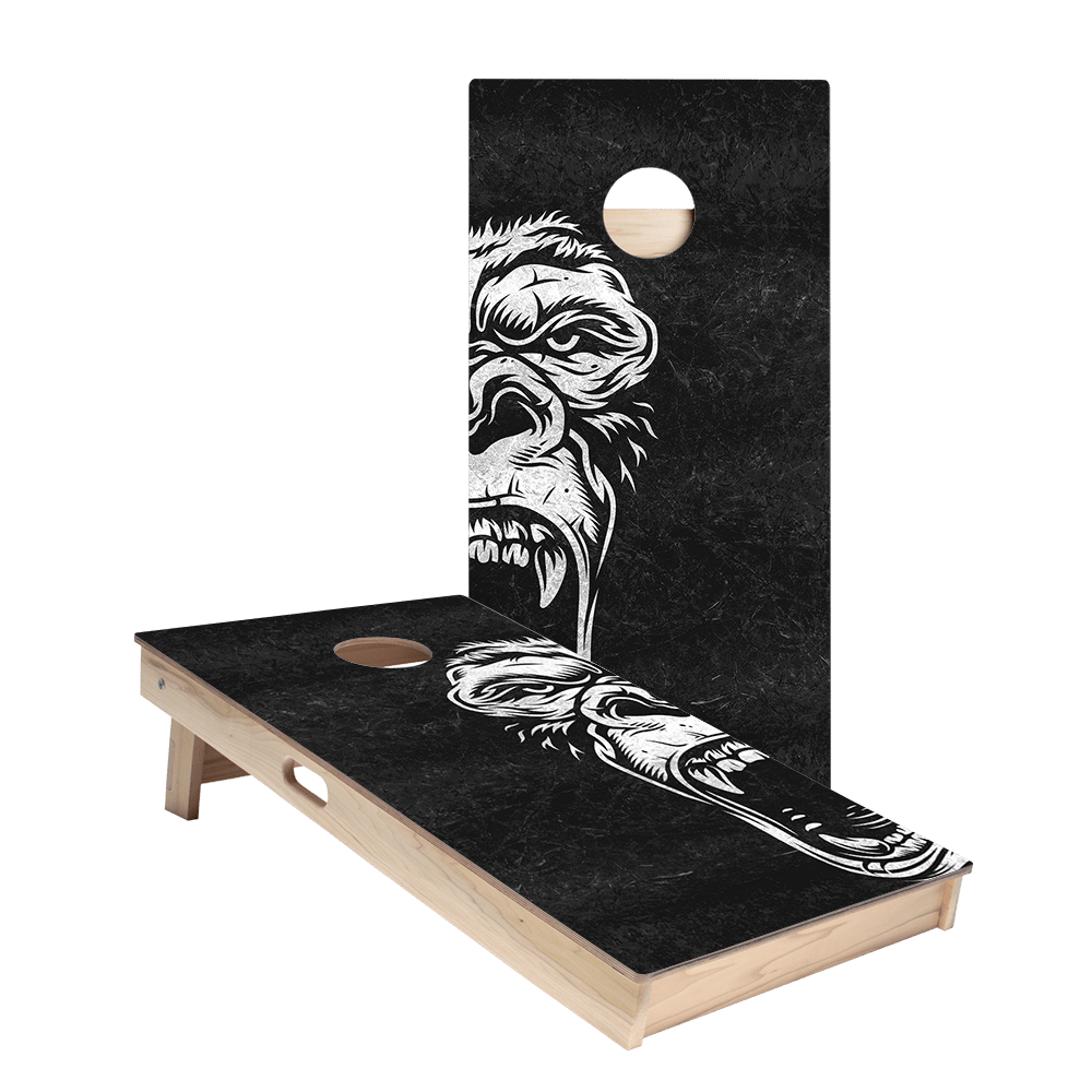 Black And White Gorilla Star Cornhole Boards, - American Cornhole Association