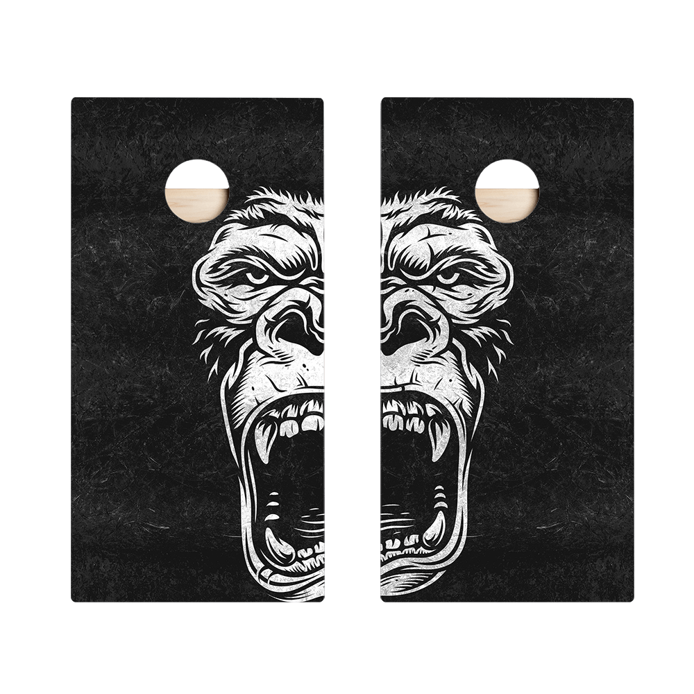 Black And White Gorilla Star Cornhole Boards, - American Cornhole Association