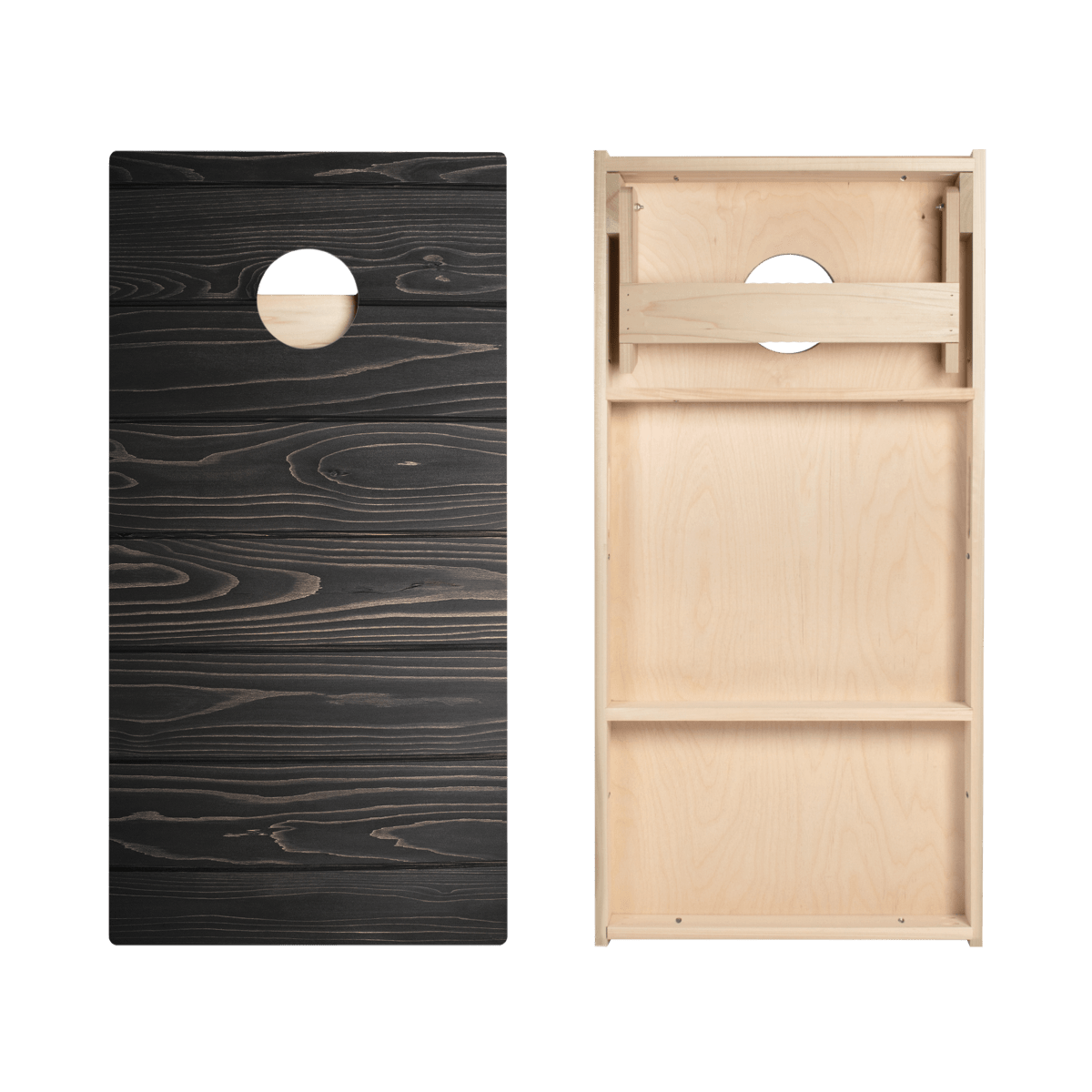 Black Stained Large Panel Wood Star Cornhole Boards, - American Cornhole Association