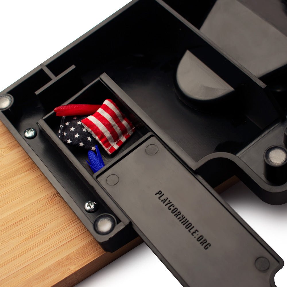 Blue Hibiscus Double Chuck Mini Cornhole Tabletop Game, - American Cornhole Association