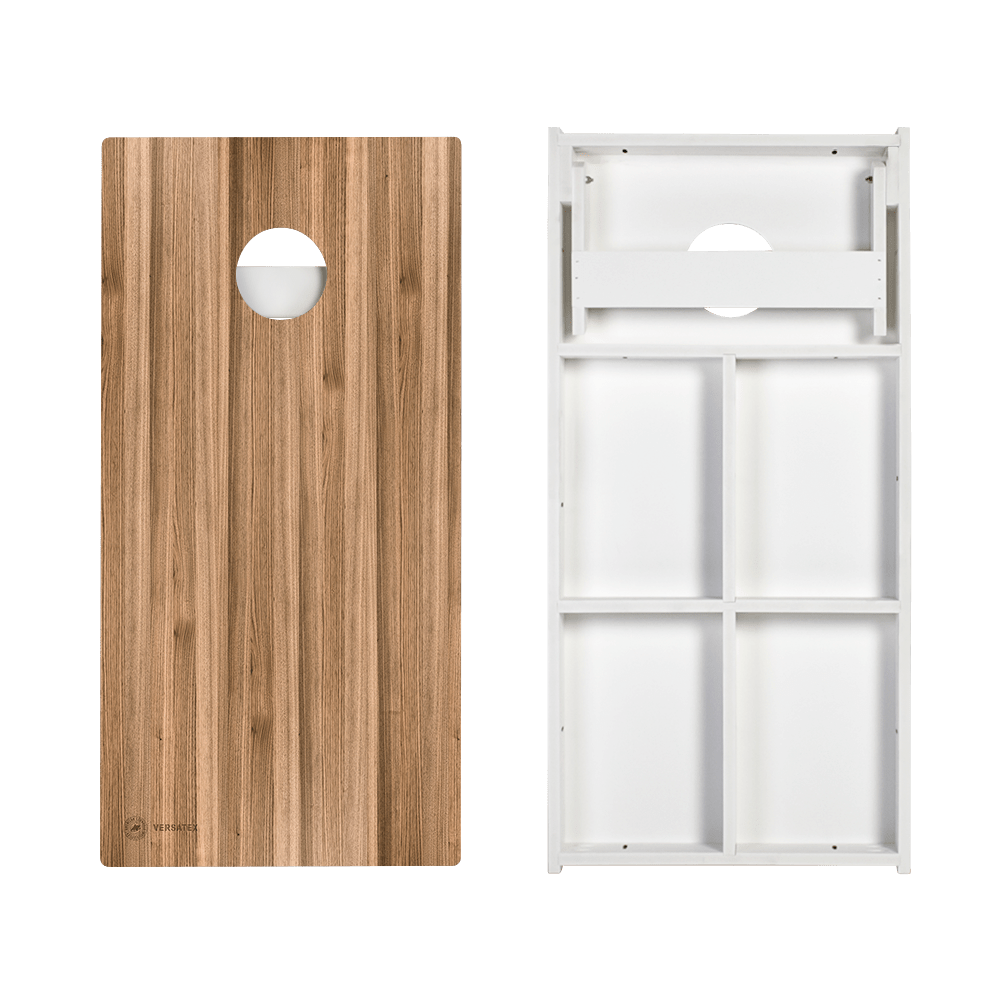 Brown Wood Teak Versatex All - Weather Cornhole Boards, - American Cornhole Association