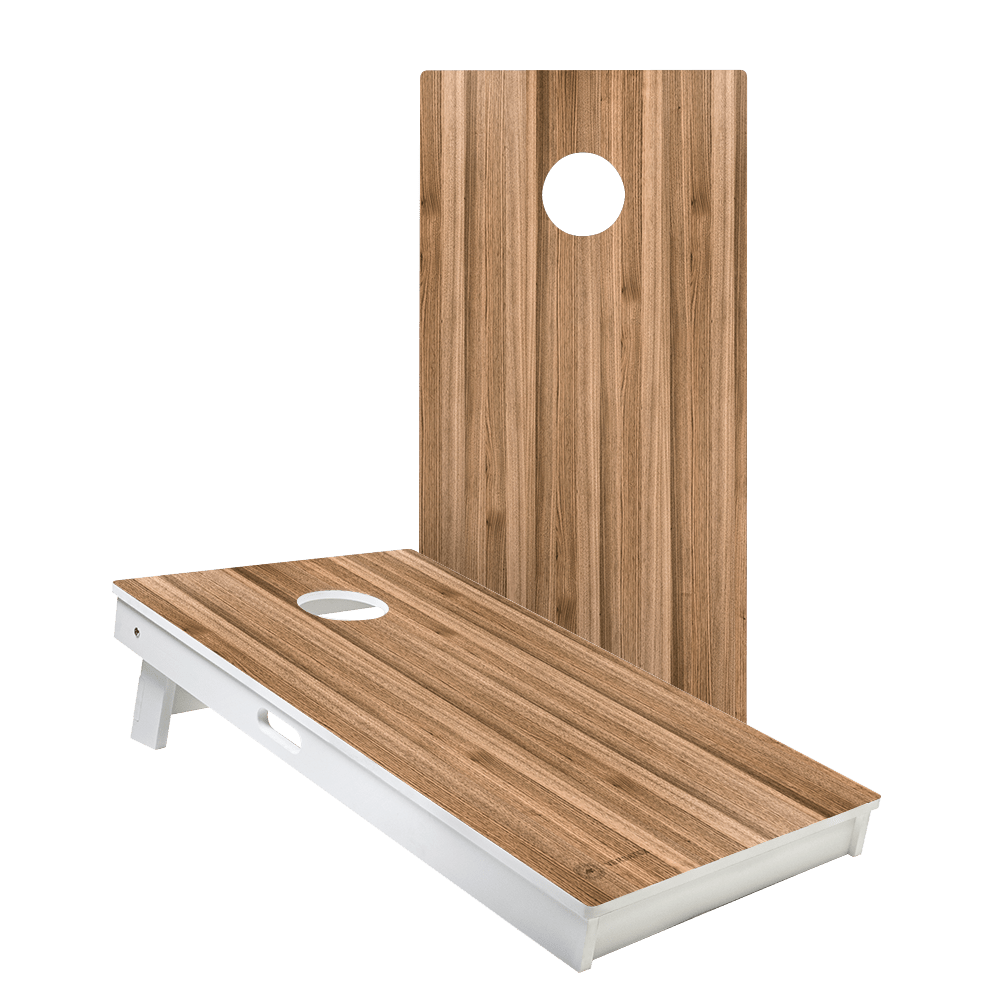 Brown Wood Teak Versatex All - Weather Cornhole Boards, - American Cornhole Association