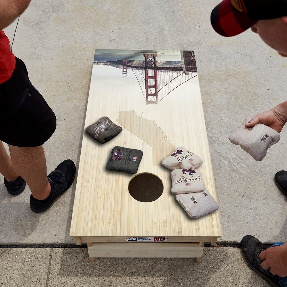 California Golden Gate Bridge Star Cornhole Boards - ACA - 000028 | American Cornhole Association