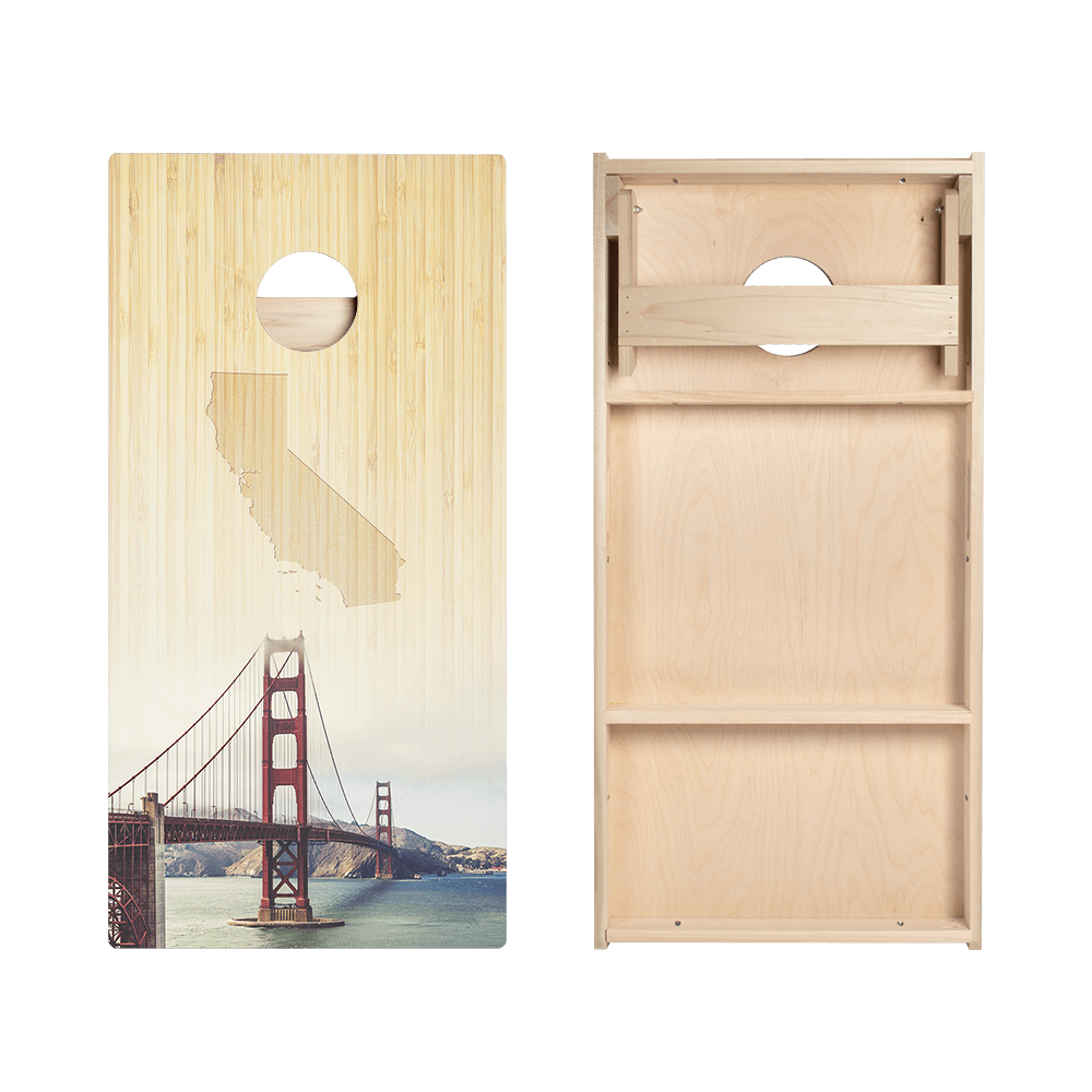 California Golden Gate Bridge Star Cornhole Boards - ACA - 000028 | American Cornhole Association