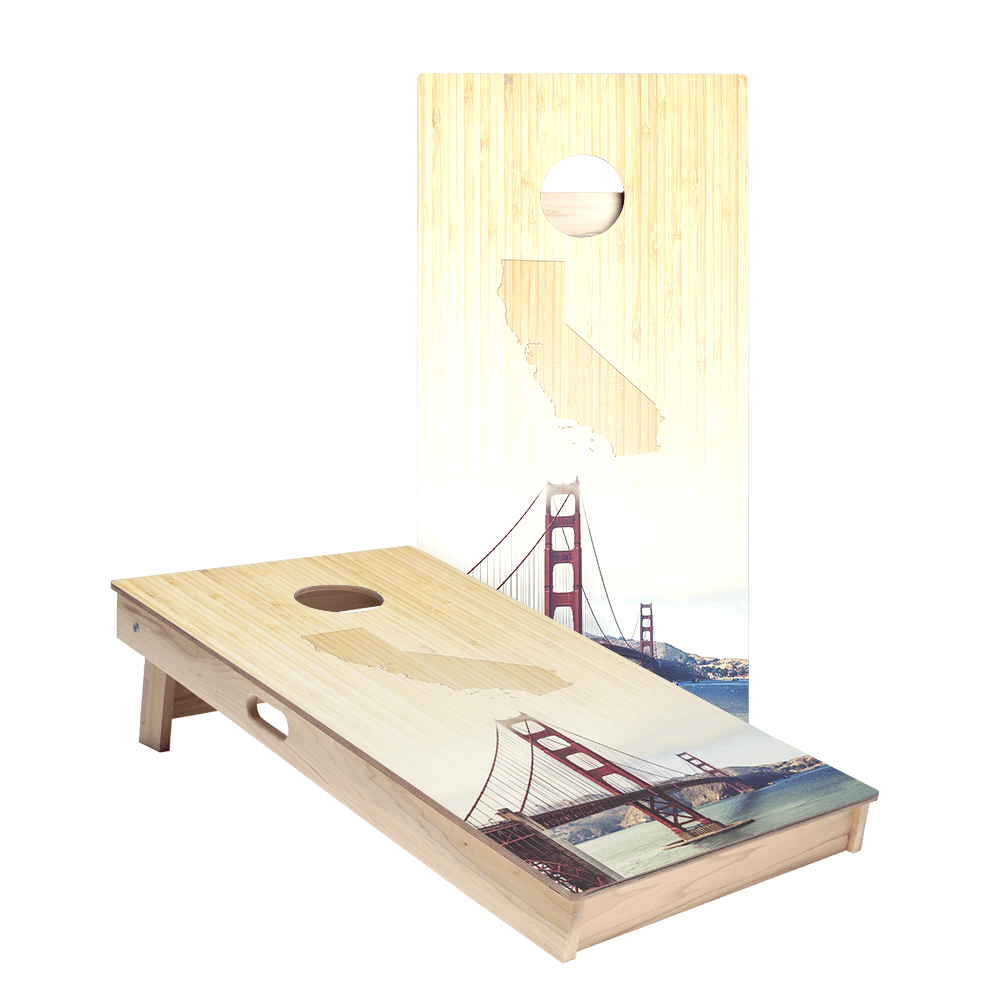 California Golden Gate Bridge Star Cornhole Boards - ACA - 000028 | American Cornhole Association